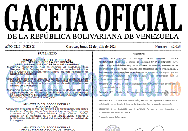 Gaceta Oficial, Gaceta 42925, Gaceta 42925 HD, Gaceta #42925, Gaceta Oficial Venezuela #42925