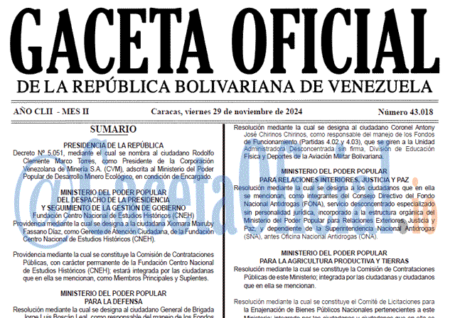 Gaceta Oficial, Gaceta 43018, Gaceta 43018 HD, Gaceta #43018, Gaceta Oficial Venezuela #43018