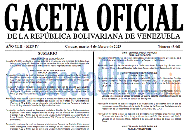 Gaceta Oficial, Gaceta 43061, Gaceta 43061 HD, Gaceta #43061, Gaceta Oficial Venezuela #43061