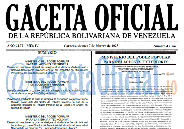 Gaceta Oficial, Gaceta 43064, Gaceta 43064 HD, Gaceta #43064, Gaceta Oficial Venezuela #43064
