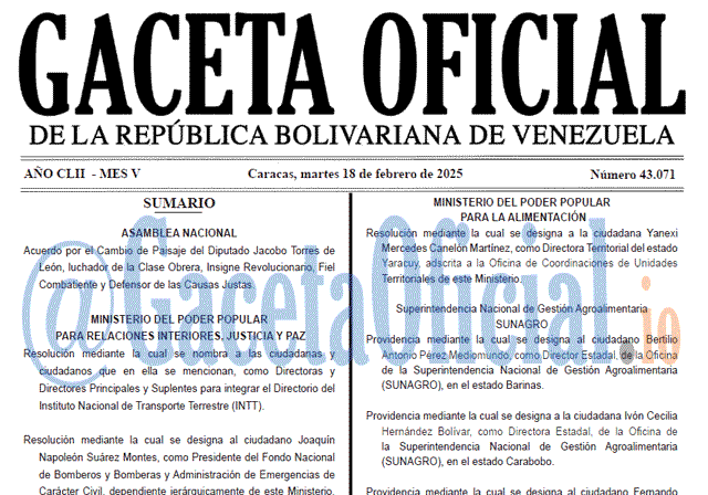 Gaceta Oficial, Gaceta 43071, Gaceta 43071 HD, Gaceta #43071, Gaceta Oficial Venezuela #43071