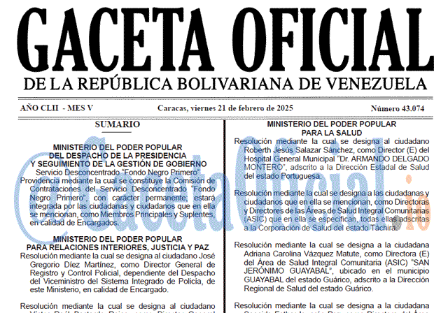 Gaceta Oficial, Gaceta 43074, Gaceta 43074 HD, Gaceta #43074, Gaceta Oficial Venezuela #43074