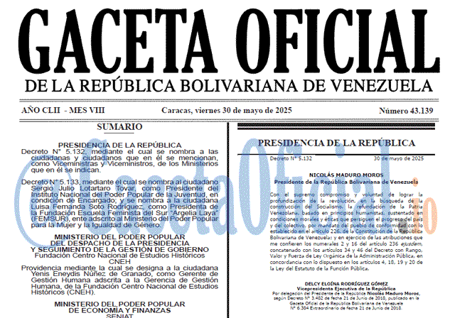 Gaceta Oficial, Gaceta 43139, Gaceta 43139 HD, Gaceta #43139, Gaceta Oficial Venezuela #43139