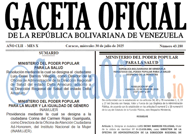 Gaceta Oficial, Gaceta 43180, Gaceta 43180 HD, Gaceta #43180, Gaceta Oficial Venezuela #43180