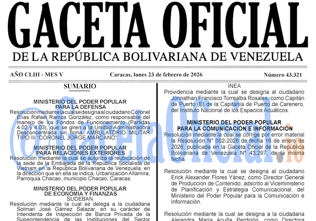 Gaceta Oficial, Gaceta 43321, Gaceta 43321 HD, Gaceta #43321, Gaceta Oficial Venezuela #43321