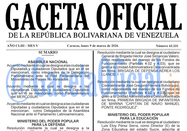 Gaceta Oficial, Gaceta 43331, Gaceta 43331 HD, Gaceta #43331, Gaceta Oficial Venezuela #43331