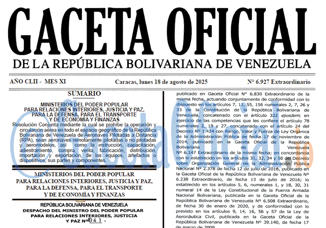 Gaceta Oficial, Gaceta 6927, Gaceta 6927 HD, Gaceta #6927, Gaceta Oficial Venezuela #6927