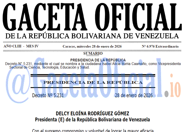 Gaceta Oficial, Gaceta 6976, Gaceta 6976 HD, Gaceta #6976, Gaceta Oficial Venezuela #6976