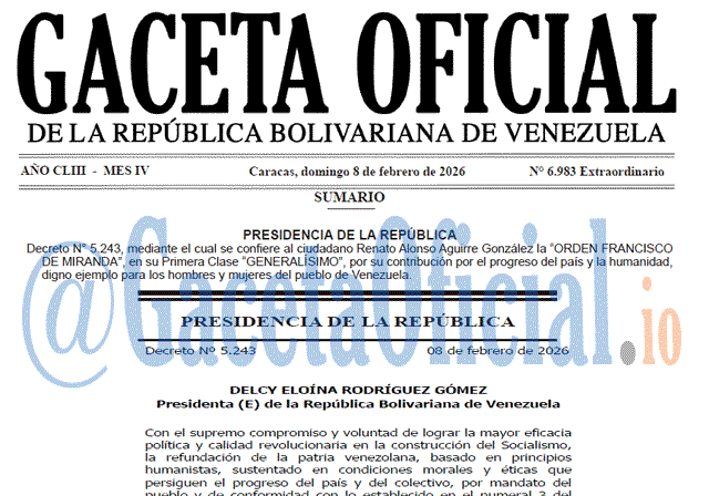 Gaceta Oficial, Gaceta 6983, Gaceta 6983 HD, Gaceta #6983, Gaceta Oficial Venezuela #6983