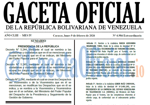 Gaceta Oficial, Gaceta 6984, Gaceta 6984 HD, Gaceta #6984, Gaceta Oficial Venezuela #6984